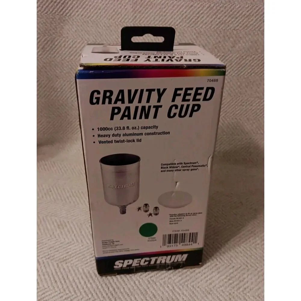 Gravity Feed 1 L Aluminum Cup For Paint Or Primer